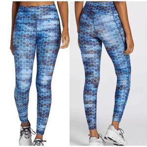 DSG Women's High Rise 7/8 Performance Pockets Leggings 50+ UV Blue S